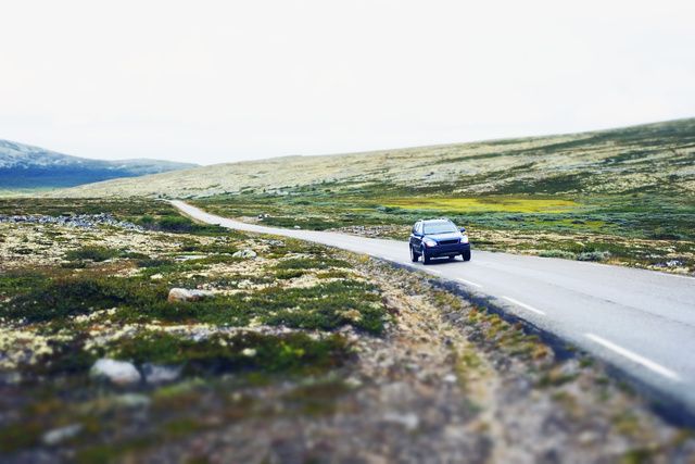 bil på landevei