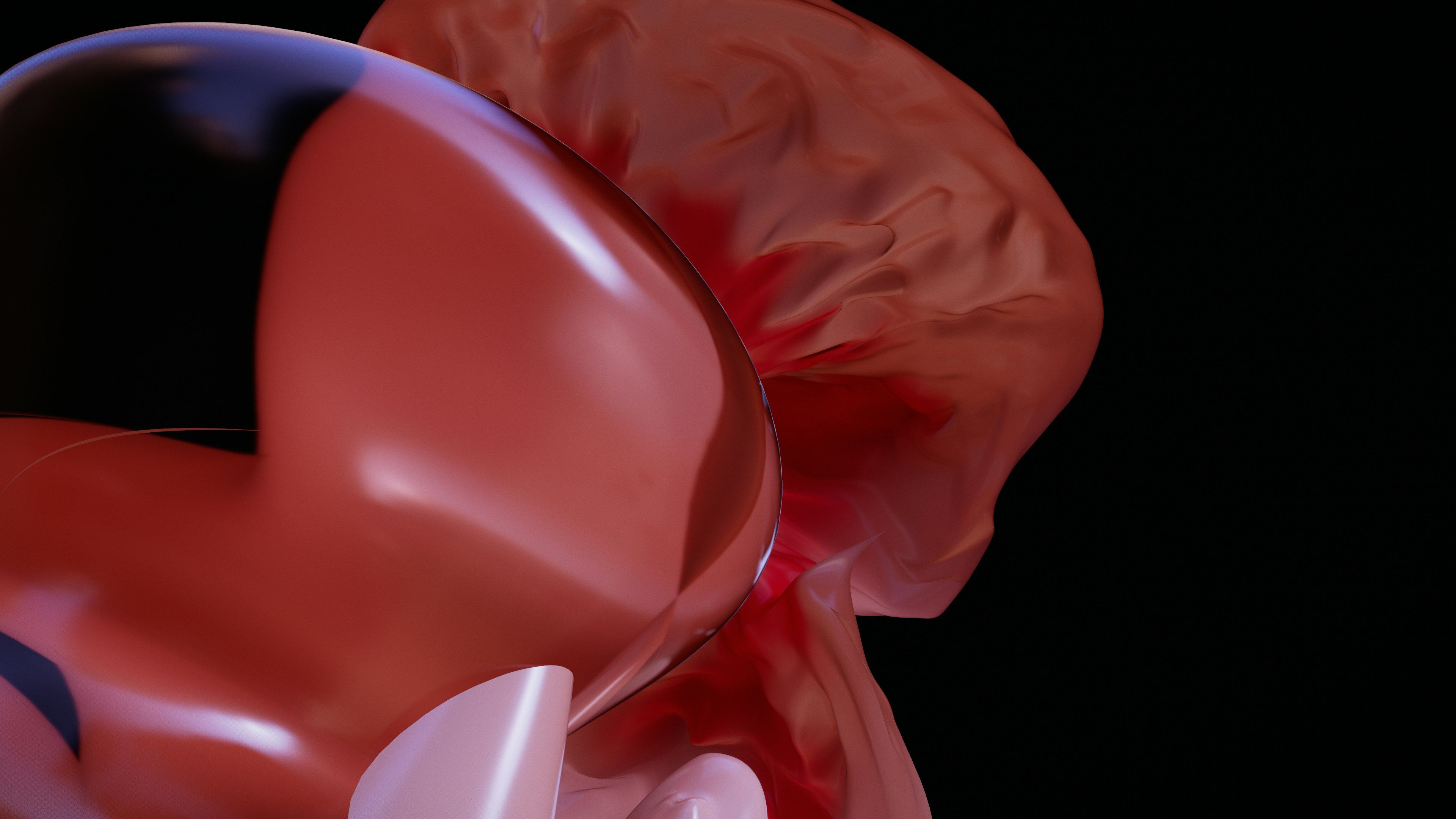 a computer generated image of a red heart