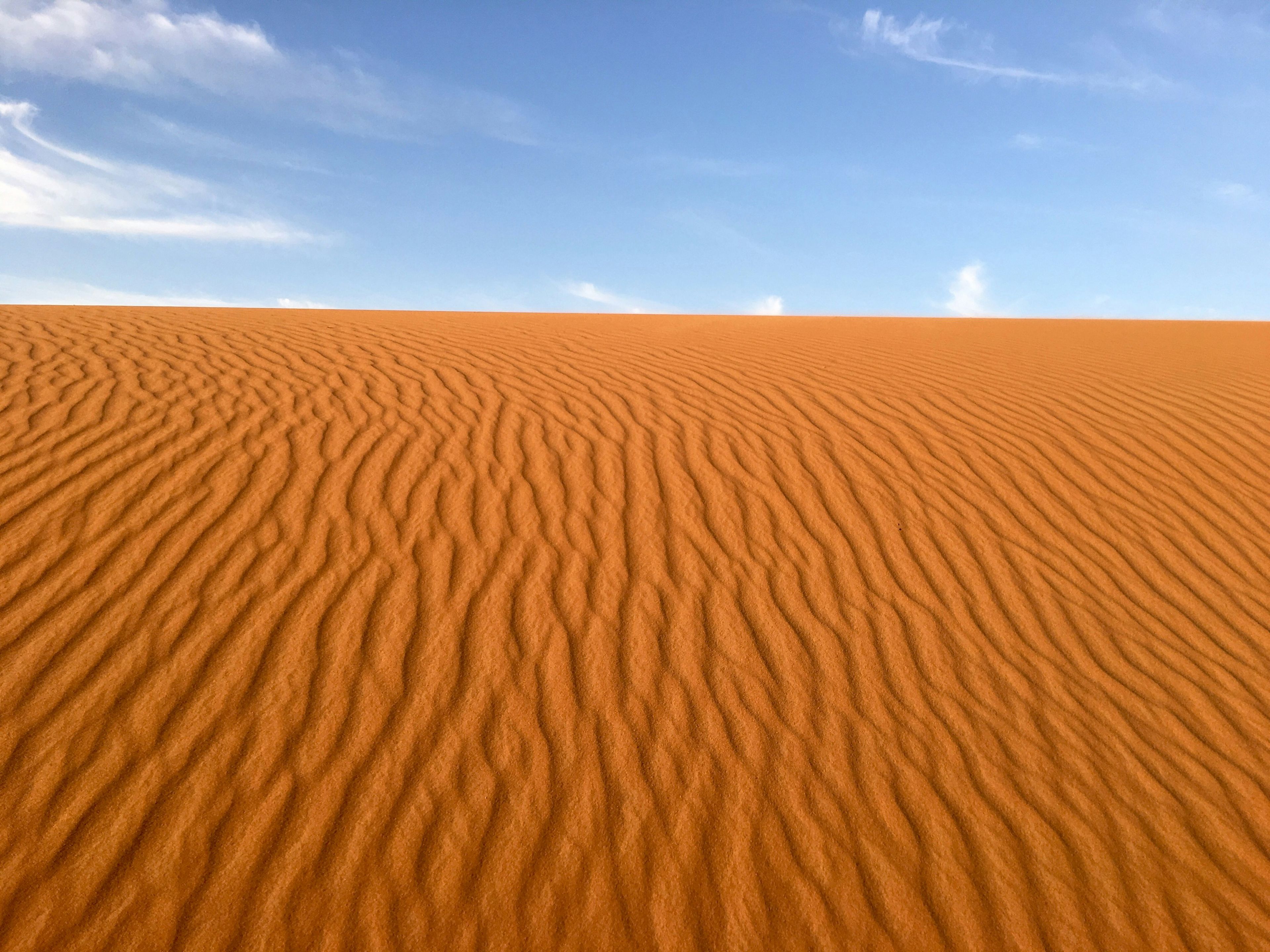 desert under blue sky