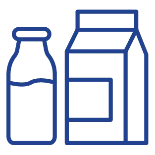 milk carton and bottle icon