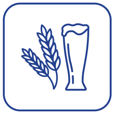 icon of beer glass with grains