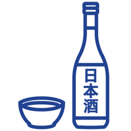 icon of sake bottle with small cup