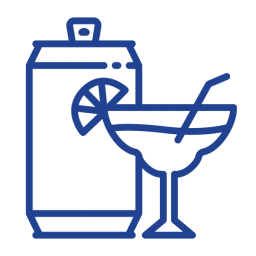 canned cocktail with glass