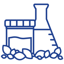 icon of beaker and test tube with grains