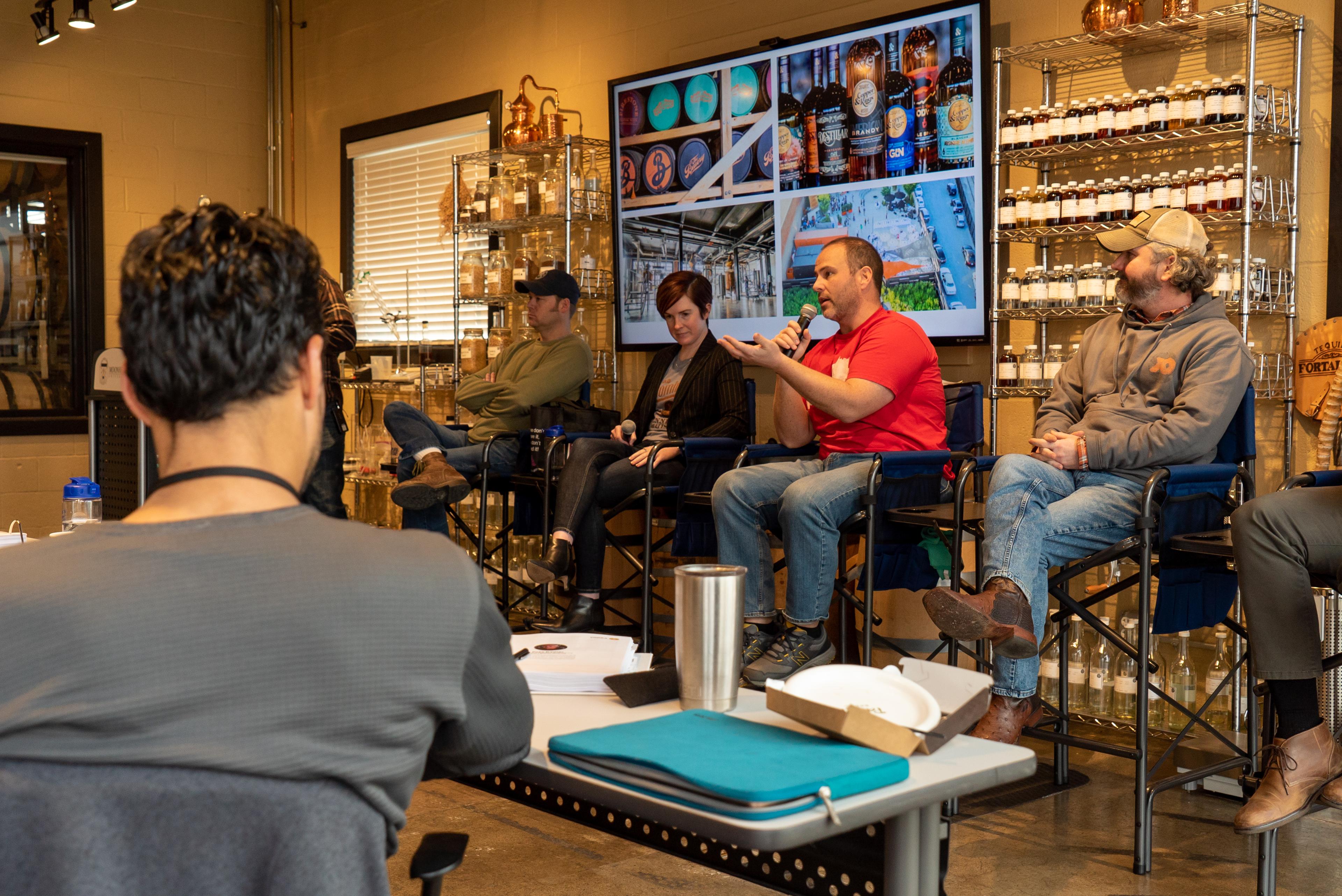Jeremy presenting on Moonshine University distiller's panel