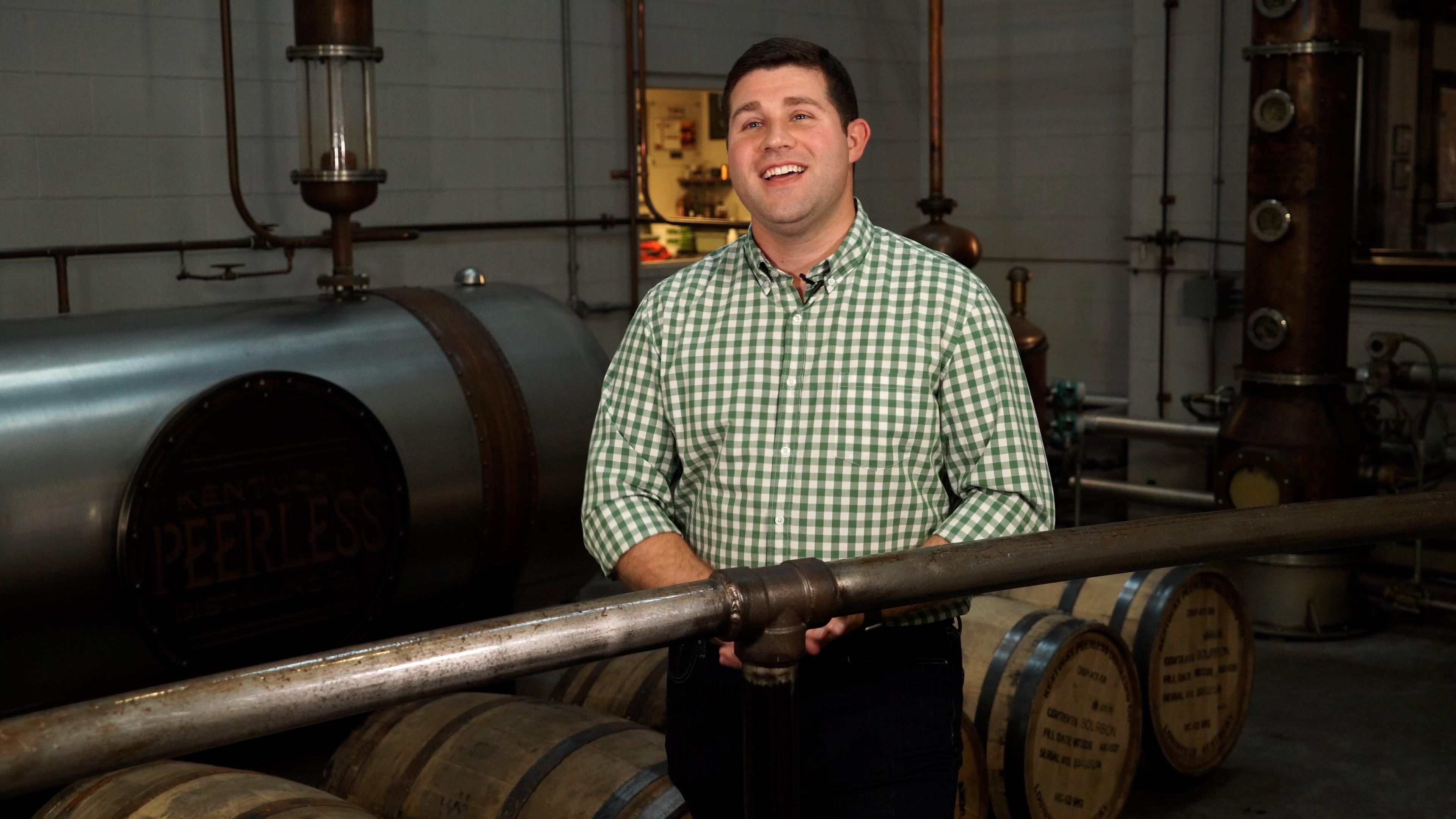 Caleb in the Peerless still room
