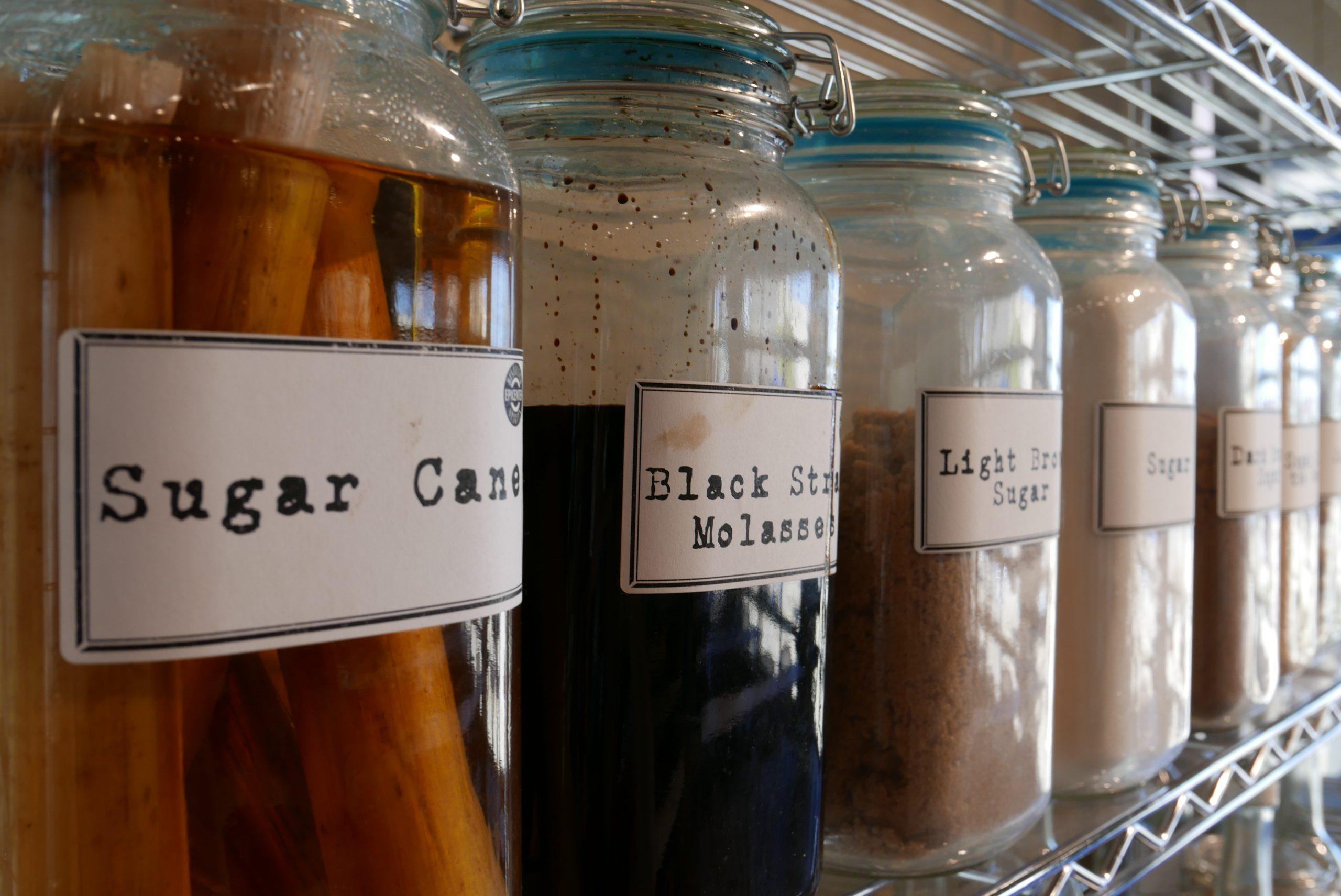 labeled jars