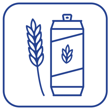 icon of malt beverage with grains