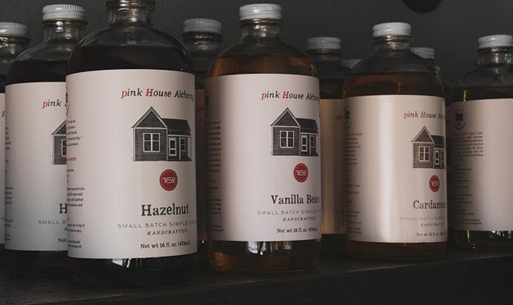pink house coffee syrups