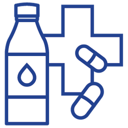 icon of bottled drink with vitamins
