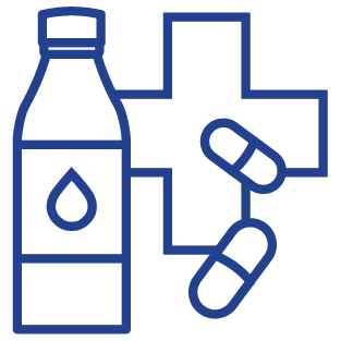 icon of bottled drink with vitamins