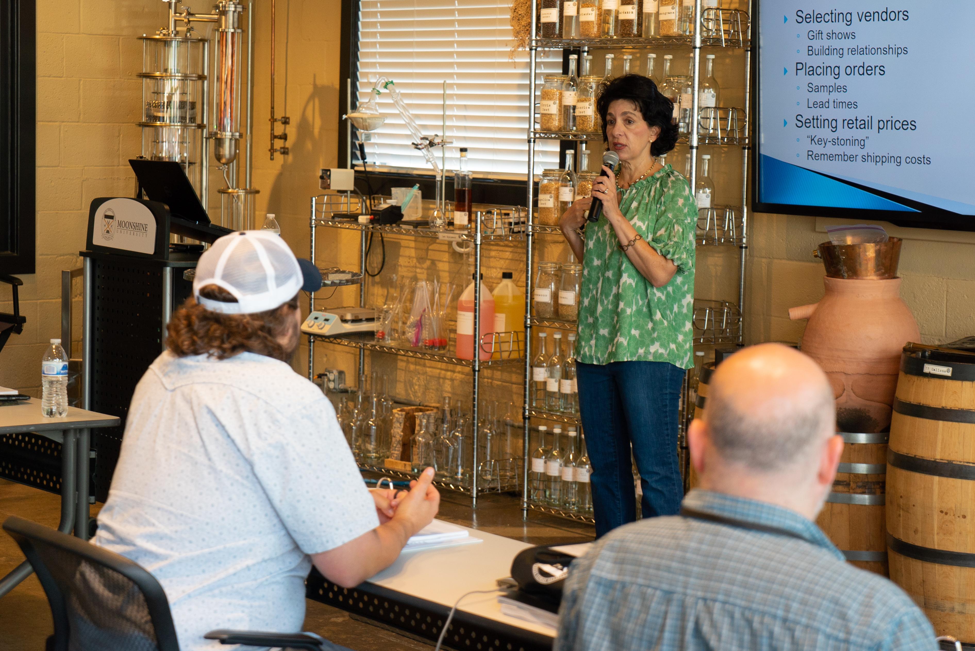Peggy teaching at Moonshine University