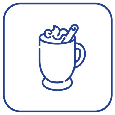 icon of creamy drink in mug