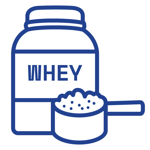 icon of whey protein powder with scoop