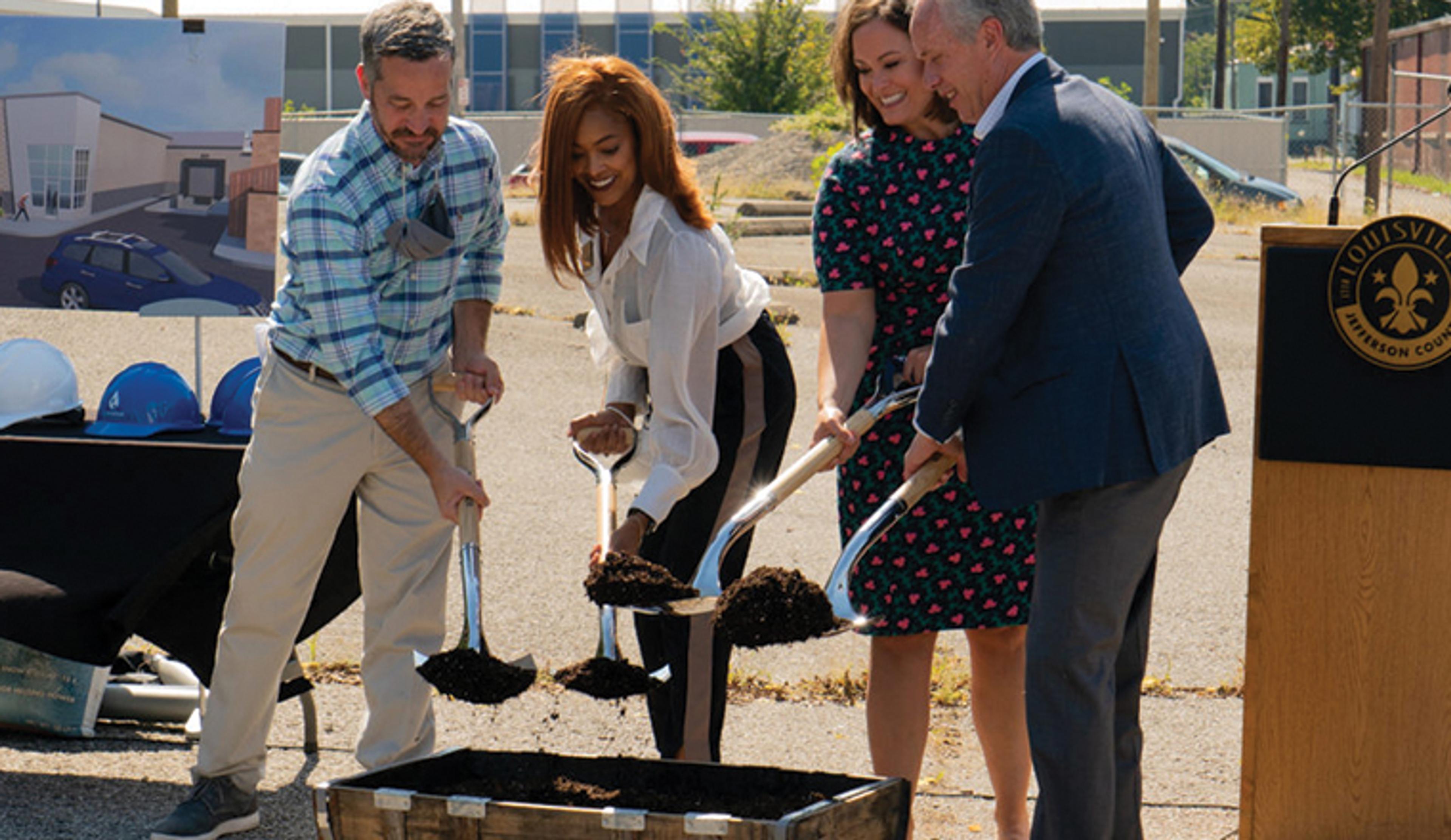 Louisville Mayor Greg Fischer, other local and state officials, and Flavorman employees attended a groundbreaking.