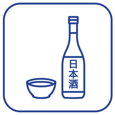 icon of sake bottle with cup