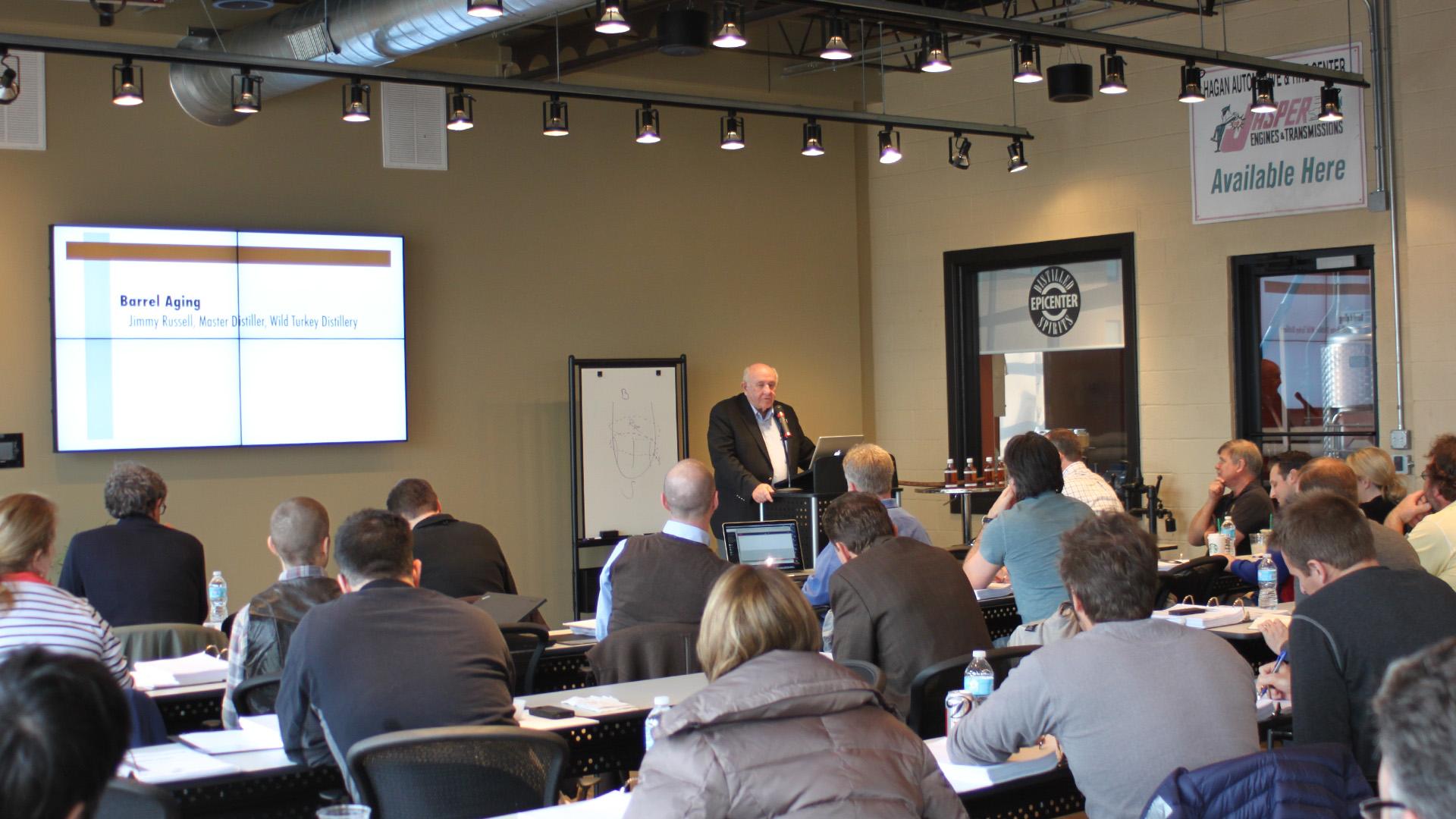Jimmy Russel teaches barrel aging.
