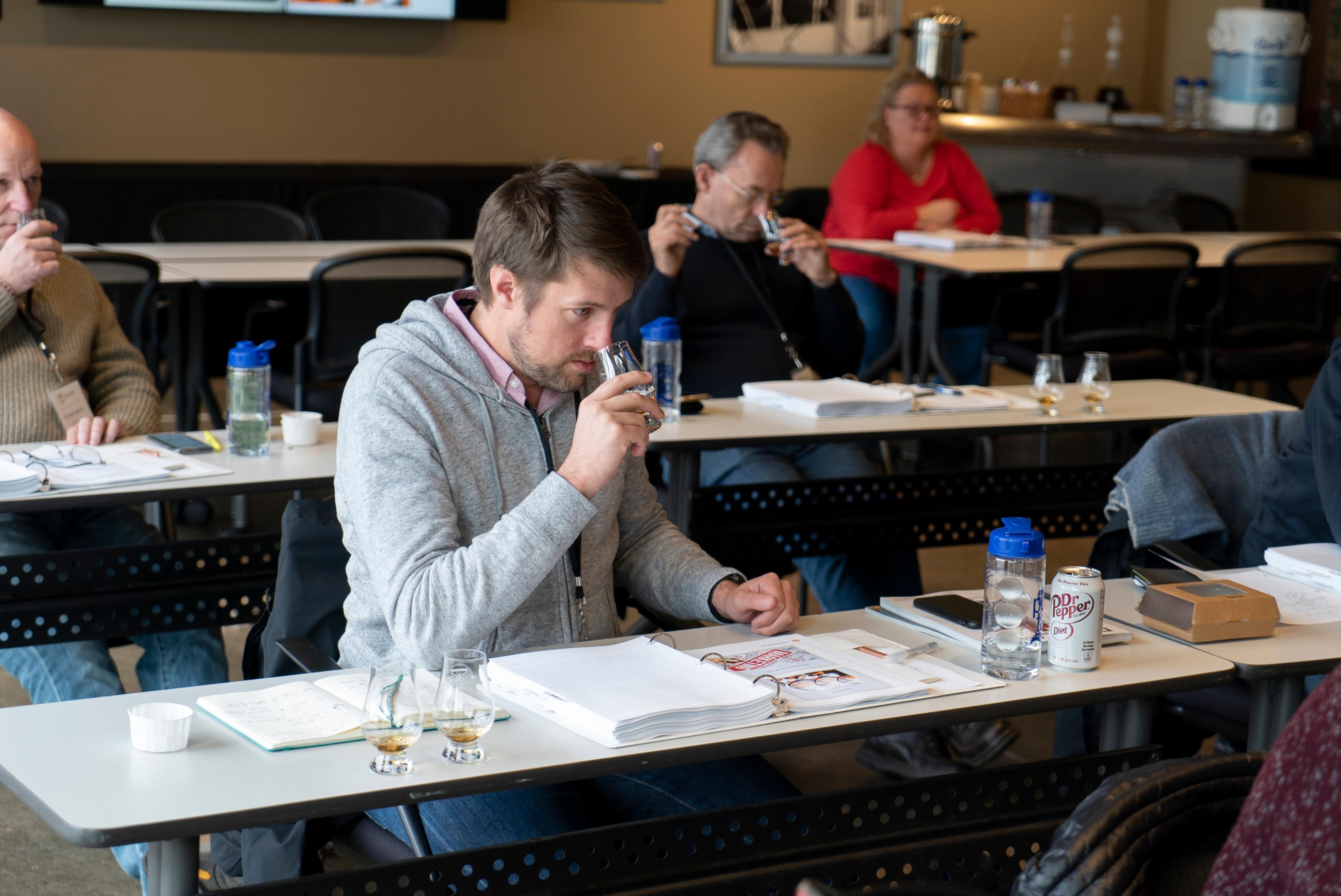 Moonshine University attendees nosing spirits