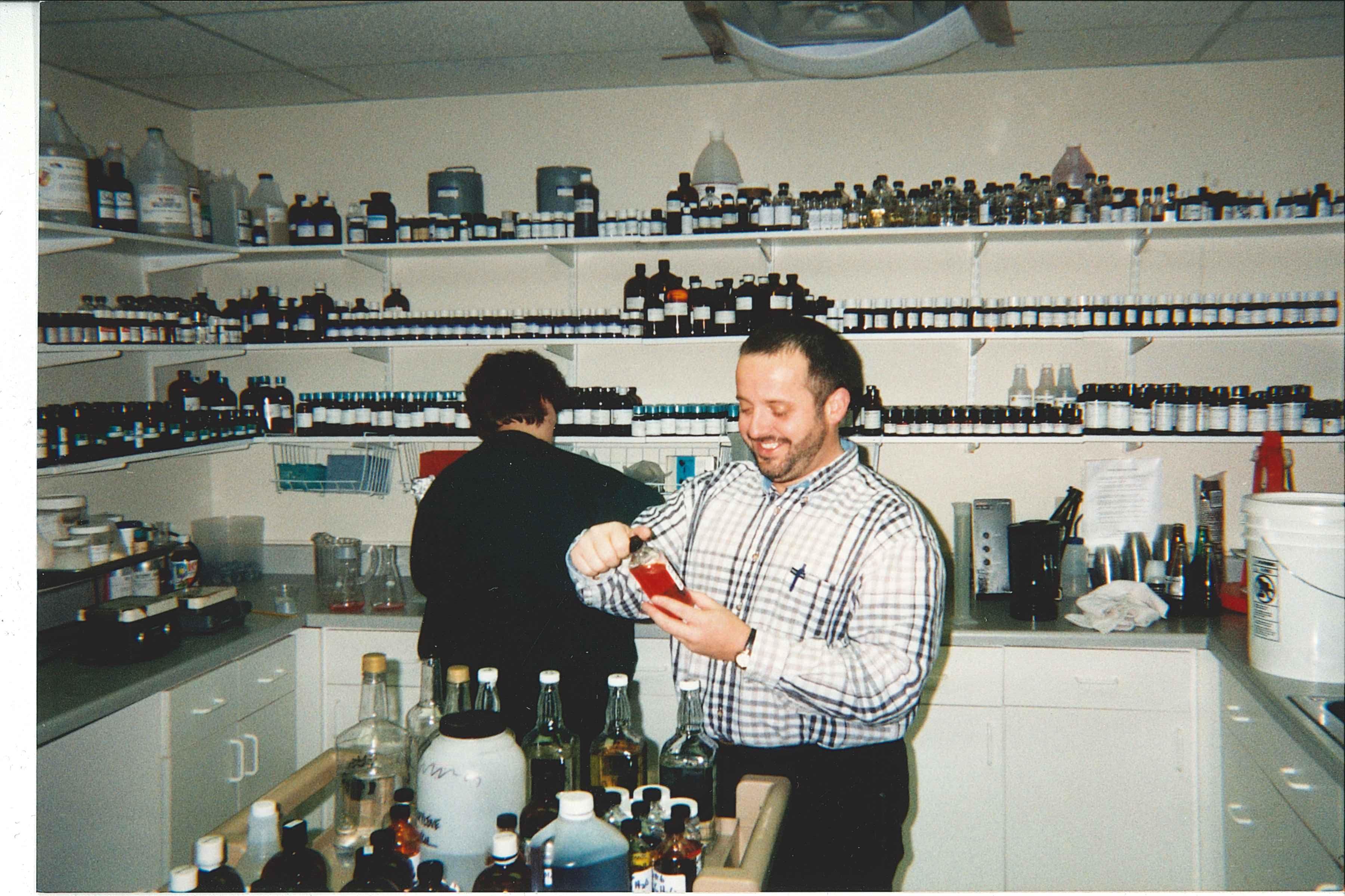 Dave in the early pro-liquitech beverage development lab.