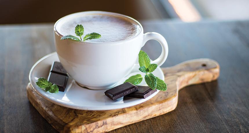 peppermint chocolate latte