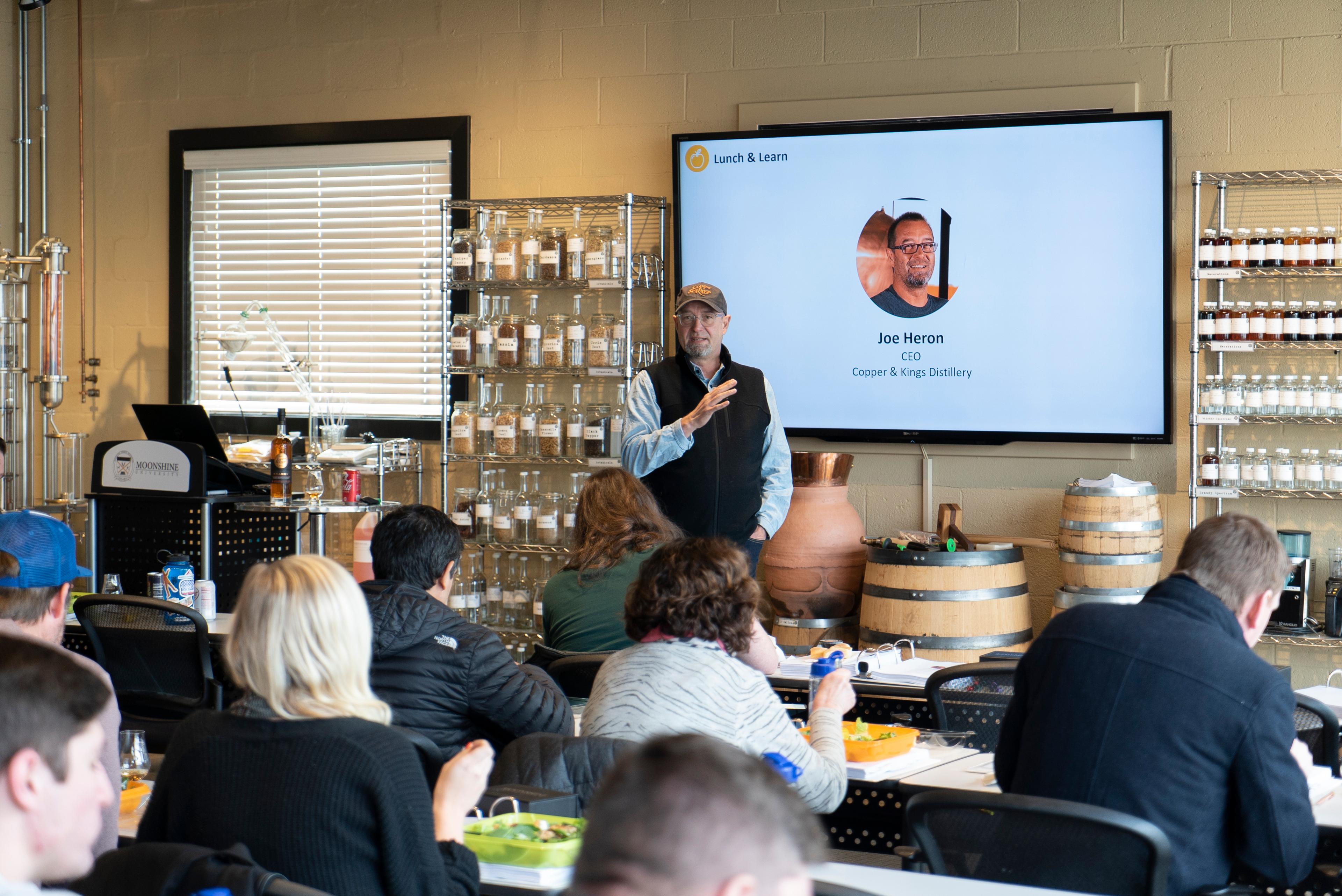 Joe presenting at Moonshine University