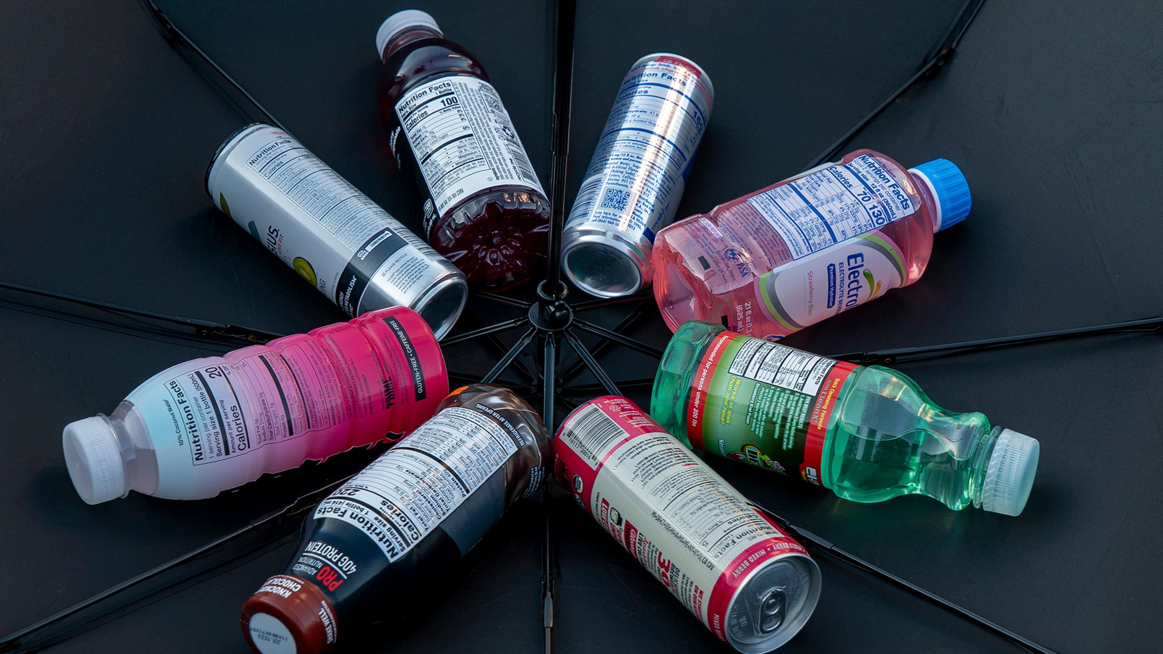 Functional Beverages in an umbrella