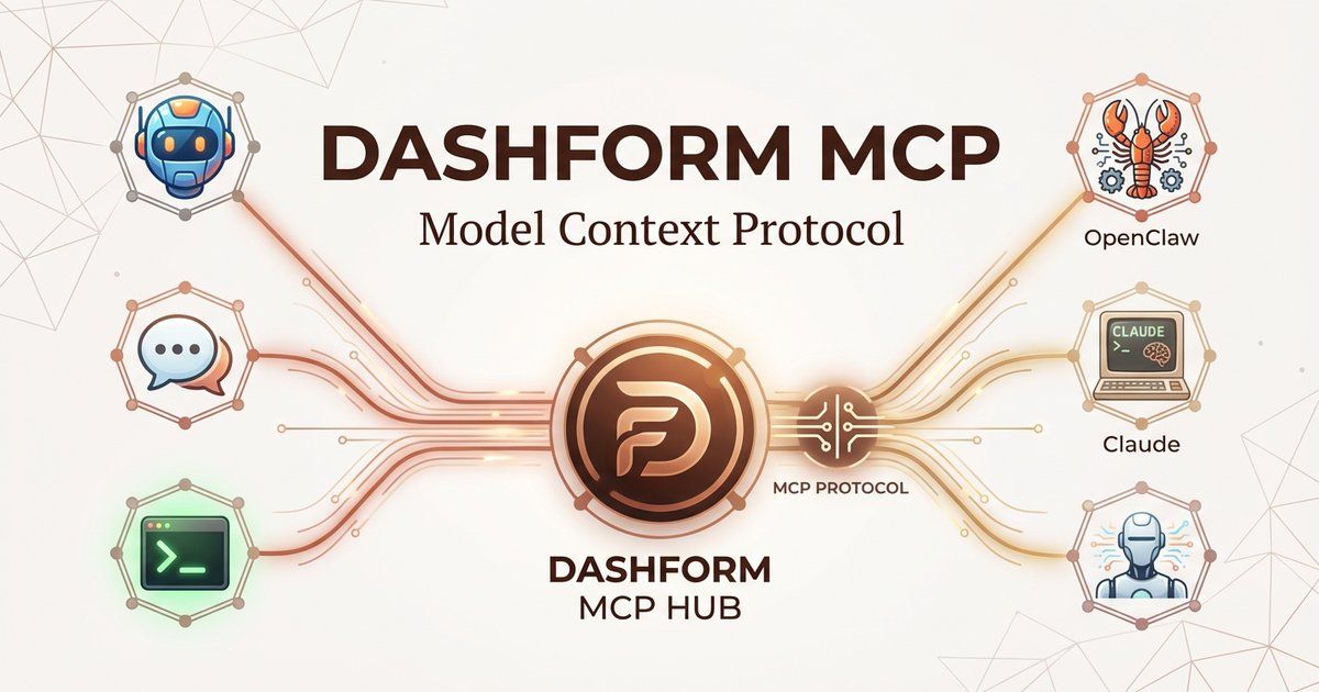 Dashform MCP - Model Context Protocol for AI agents including OpenClaw and Claude Code to create forms