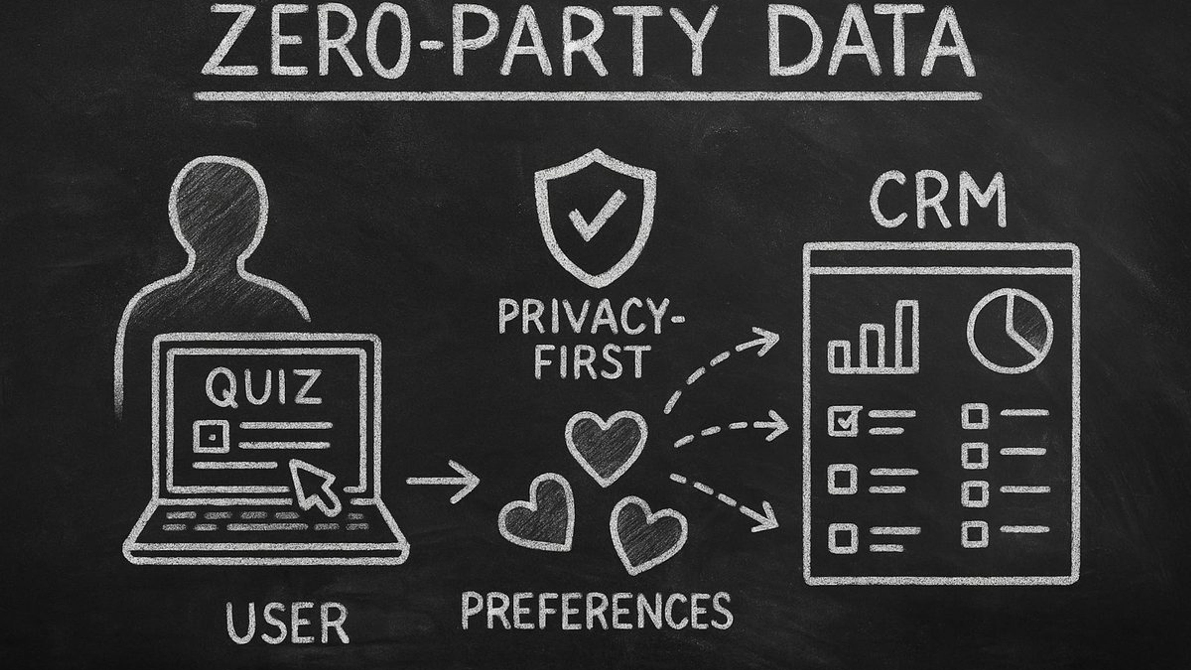 Zero-party data collection guide showing privacy-first lead generation with AI-powered quizzes and forms