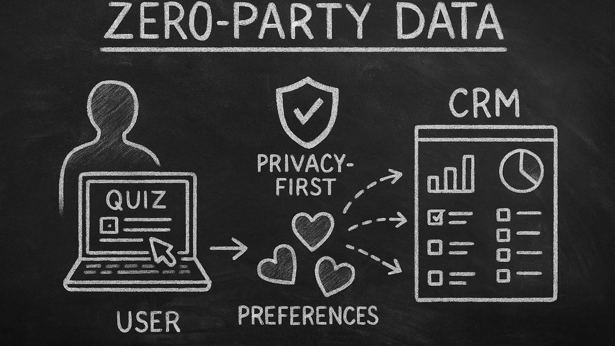 Zero-party data collection guide showing privacy-first lead generation with AI-powered quizzes and forms