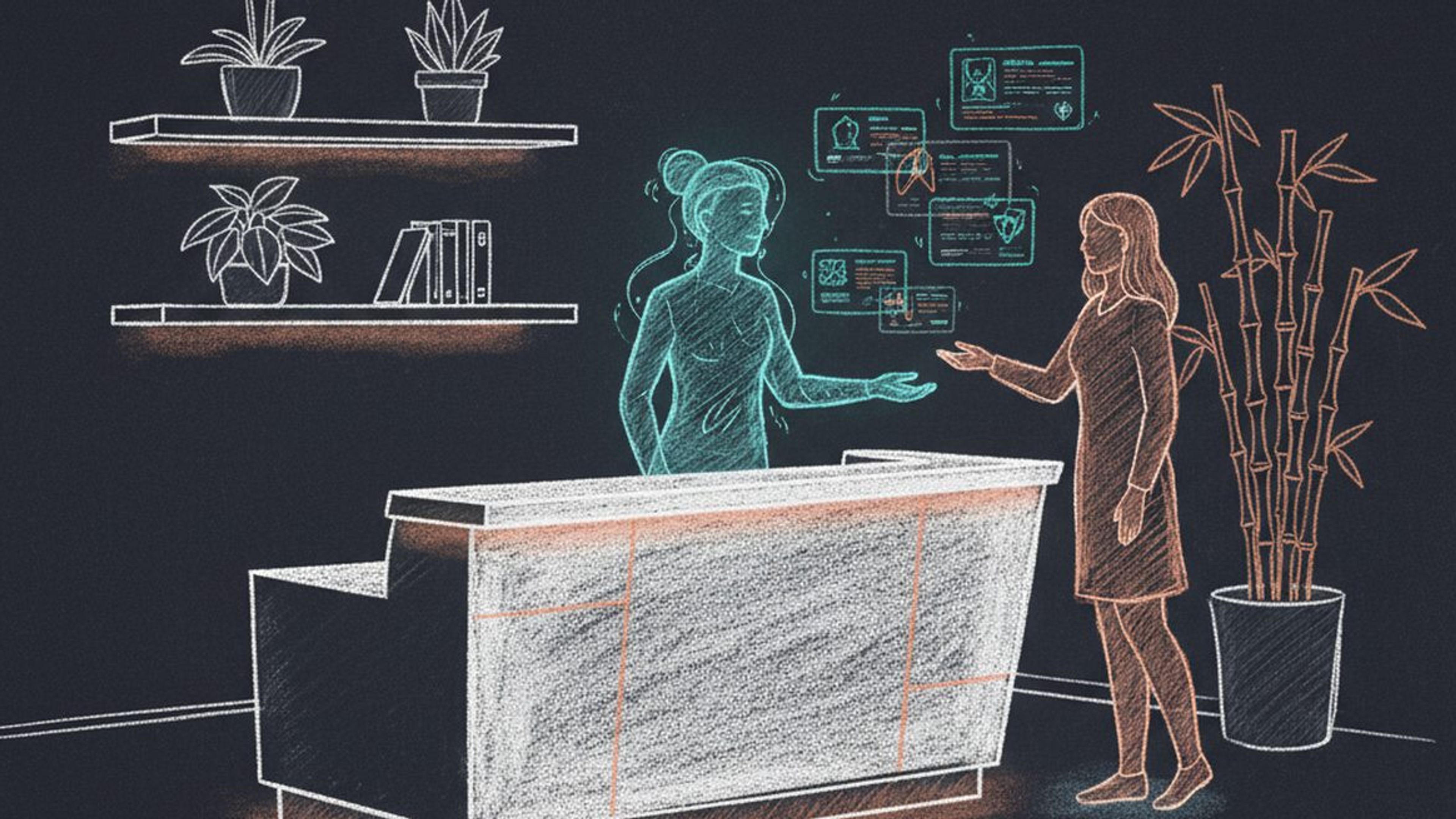 AI agent booking at modern spa