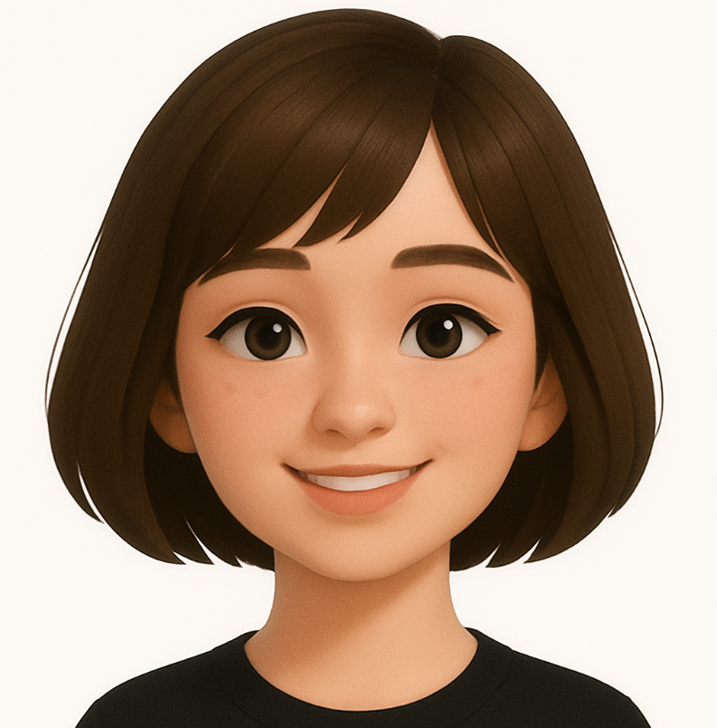 Animated portrait of a person with short brown hair and a friendly smile.