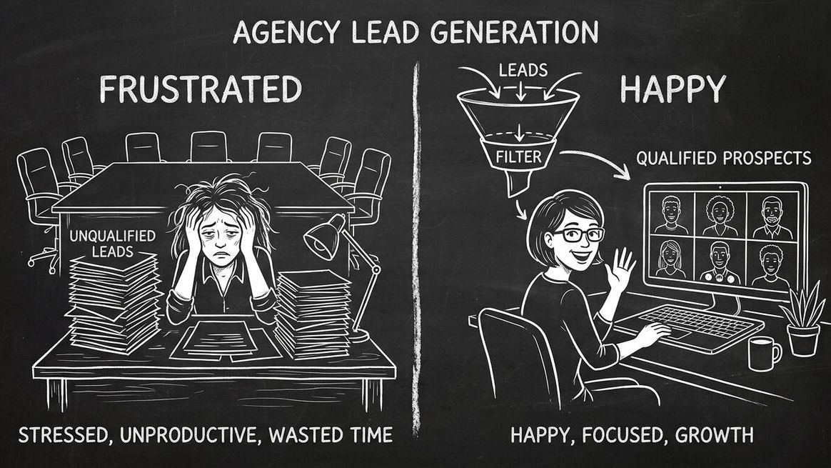 B2B agency discovery call improvement - before and after AI intake funnel implementation
