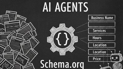 Schema.org structured data connecting AI agents to business information