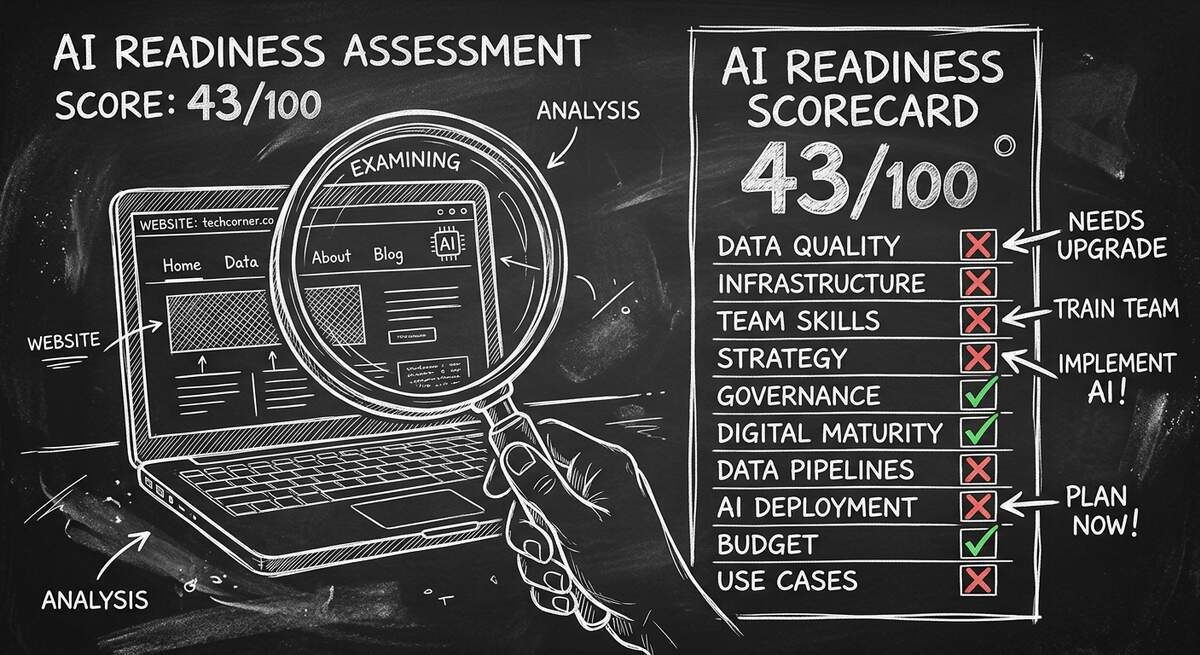 AI readiness audit scorecard showing website assessment