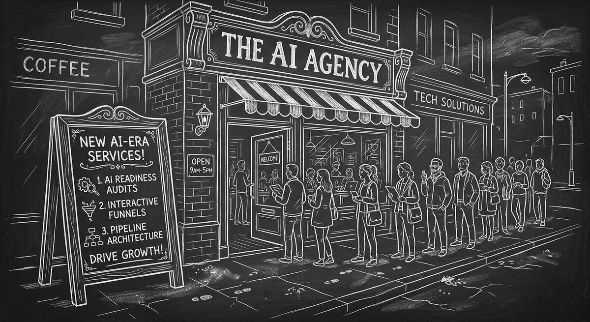 Agency storefront with new AI-era service offerings