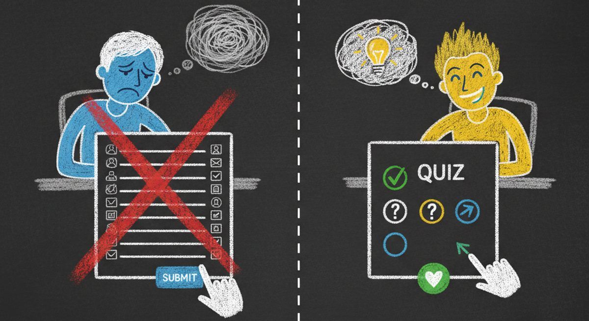 Micro-quiz vs traditional form comparison