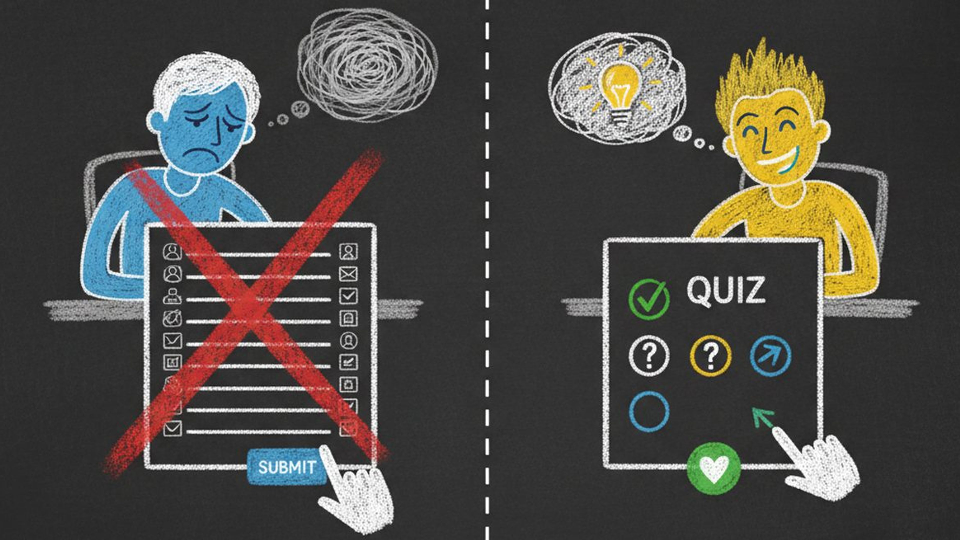 Micro-quiz vs traditional form comparison