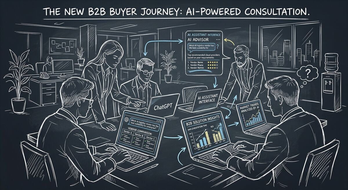 B2B buyers using AI assistants to research and compare vendors