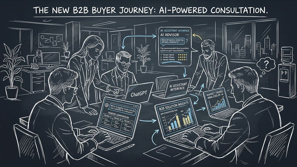 B2B buyers using AI assistants to research and compare vendors