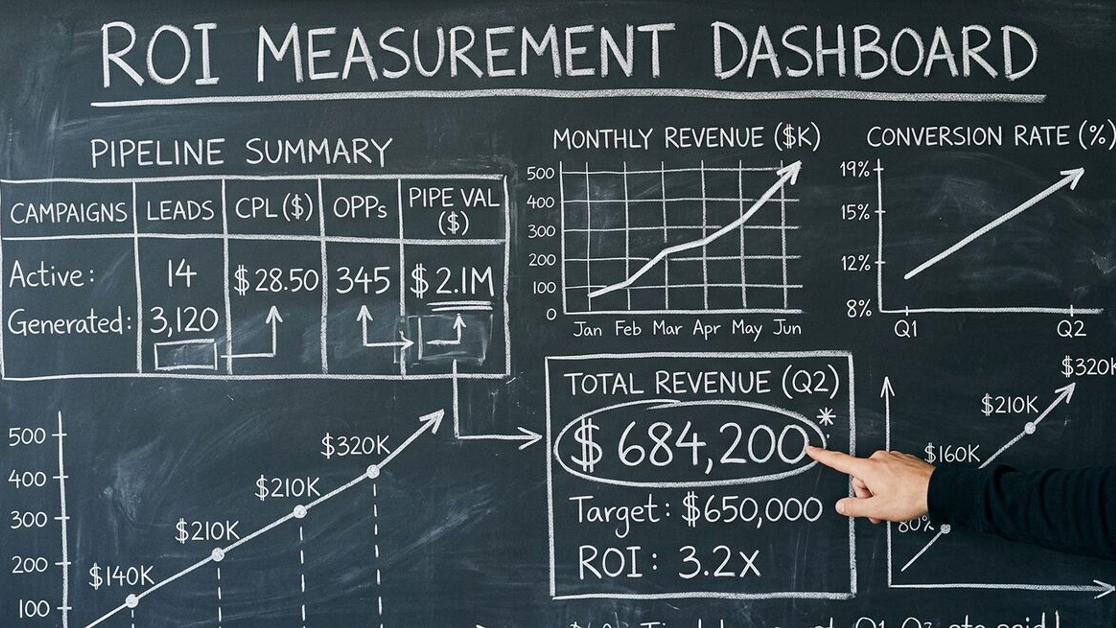 Content marketing ROI measurement dashboard