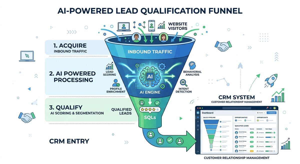 GPT-5.4 automated lead qualification dashboard showing AI scoring and routing pipeline