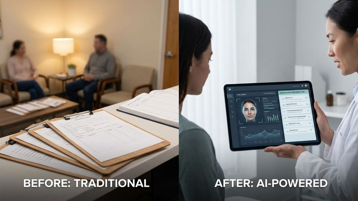 AI-powered med spa consultation vs traditional paper-based intake