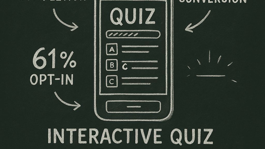 Interactive product recommendation quiz on mobile showing high engagement metrics and personalized results
