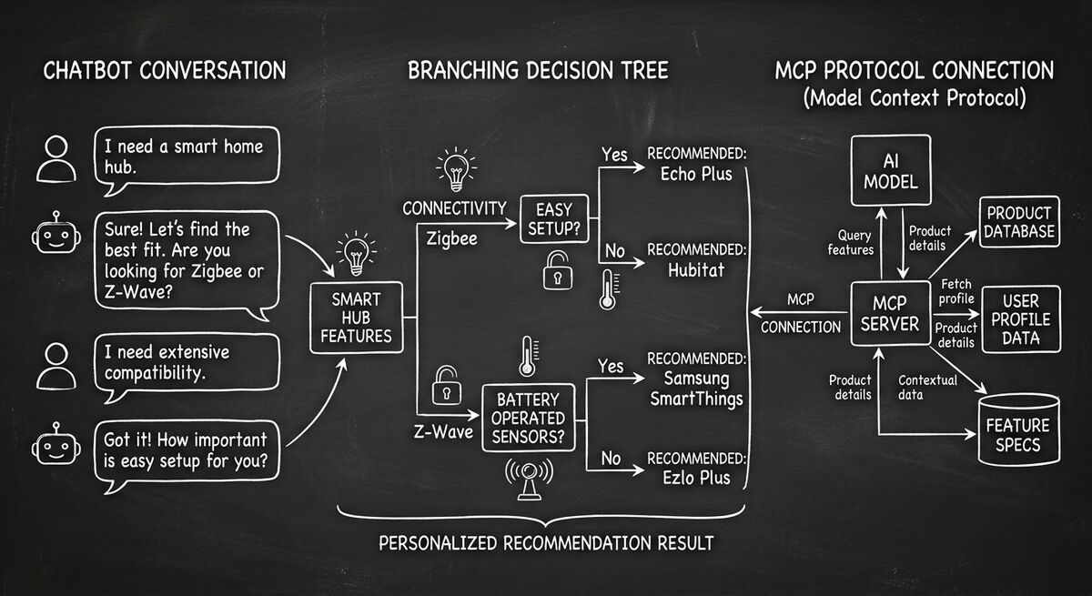 AI agent decision tree for personalized product recommendations