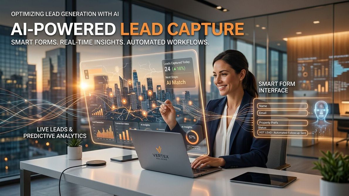 AI-powered lead capture dashboard with smart form interface