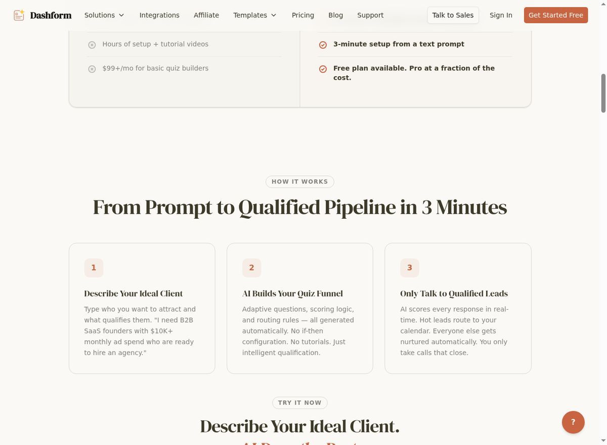 Dashform integrations with CRM and business automation tools
