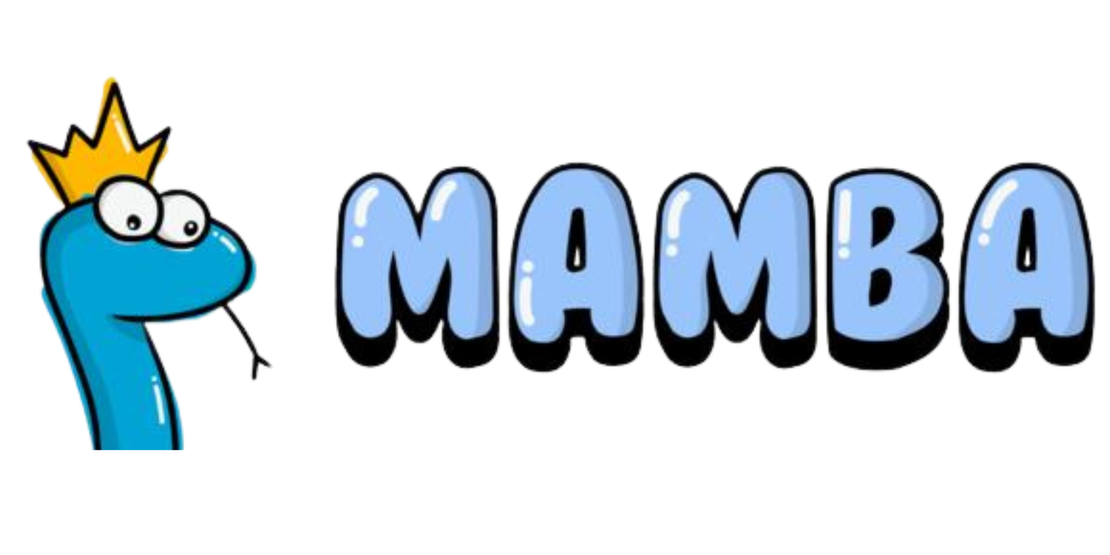 a cartoon snake with a crown on its head and the word mamba below it
