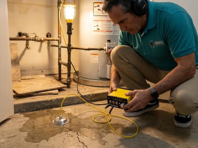 sawgrass leak detection finds leak slabs