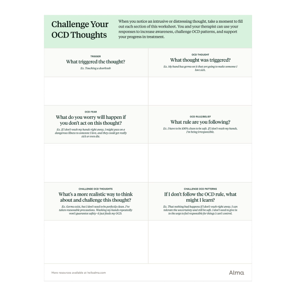 OCD Worksheet