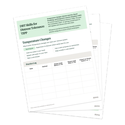 distress tolerance worksheet